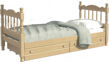 Кровать одинарная Аленка из массива сосны 800*1890 Сосна в Чулыме - chulym.mebel54.com | фото