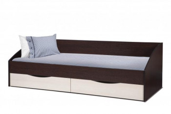 Кровать одинарная "Фея - 3" (симметричная) New (венге / вудлайн кремовый / ДВПО: белый) в Чулыме - chulym.mebel54.com | фото