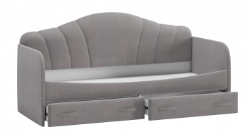 Кровать с мягкой спинкой и ящиками «Сабрина» 900 Светло-серый в Чулыме - chulym.mebel54.com | фото