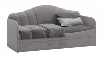 Кровать с мягкой спинкой и ящиками «Сабрина» 900 Светло-серый в Чулыме - chulym.mebel54.com | фото