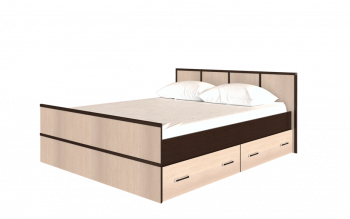 Кровать Сакура с настилом и ящиками 1,4 (Венге/Лоредо) в Чулыме - chulym.mebel54.com | фото