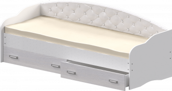 Кровать Софа-7 с мягкой спинкой (800х1900) Белый в Чулыме - chulym.mebel54.com | фото