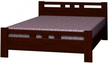 Кровать Вероника-2 из массива сосны 900*2000 Орех в Чулыме - chulym.mebel54.com | фото