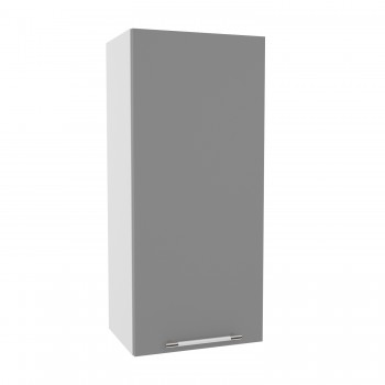 Квадро ВП 400 шкаф верхний высокий (Белый софт/корпус Серый) в Чулыме - chulym.mebel54.com | фото