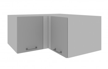 Лофт ГВПГУ 1000 шкаф верхний горизонтальный угловой высокий (Штукатурка белая/корпус Серый) в Чулыме - chulym.mebel54.com | фото