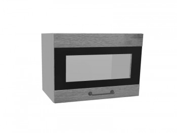 Лофт ПГСФ 500 шкаф верхний горизонтальный со стеклом и фотопечатью (Дуб цикорий/корпус Серый) в Чулыме - chulym.mebel54.com | фото