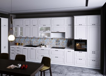 Модульная кухня Капри 2,7 м (Липа белый/Серый) в Чулыме - chulym.mebel54.com | фото