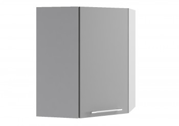 Монца ВПУ 550 Шкаф верхний угловой высокий (Белый софт/корпус Серый) в Чулыме - chulym.mebel54.com | фото