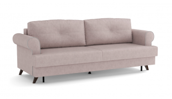 Оливер / диван - кровать 3-х местн. (еврокнижка) (велюр велутто пастельно-розовый 11 / велюр велутто в Чулыме - chulym.mebel54.com | фото