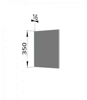 Панель торцевая (для шкафа горизонтального) ПГ Гарда, Империя, Ройс (Серый Эмалит) в Чулыме - chulym.mebel54.com | фото