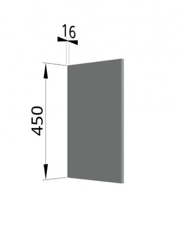 Панель торцевая (для шкафа горизонтального высокого) ВПГ Гарда, Империя, Ройс (Серый Эмалит) в Чулыме - chulym.mebel54.com | фото