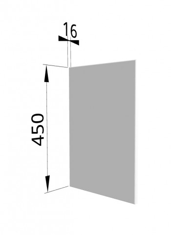 Панель торцевая (для шкафа горизонтального высокого) ВПГ Ройс (Белый софт) в Чулыме - chulym.mebel54.com | фото
