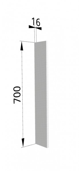 Панель торцевая (для шкафа верхнего торцевого) ПТ 400 Капри (Липа белый) в Чулыме - chulym.mebel54.com | фото