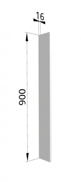 Панель торцевая (для шкафа верхнего торцевого высокого) ВПТ 400 Капри (Липа белый) в Чулыме - chulym.mebel54.com | фото