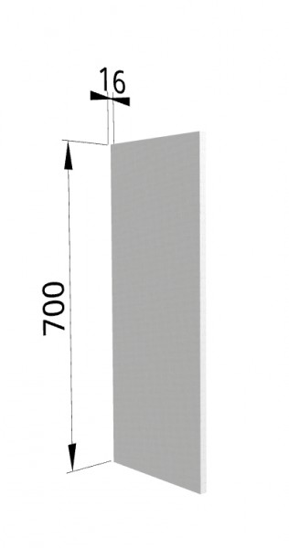 Панель торцевая (для шкафа верхнего высотой 700 мм) П Мелисса (Графит скин) в Чулыме - chulym.mebel54.com | фото