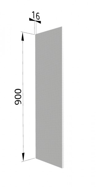Панель торцевая (для шкафа верхнего высотой 900 мм) ВП Мелисса (Белый скин) в Чулыме - chulym.mebel54.com | фото