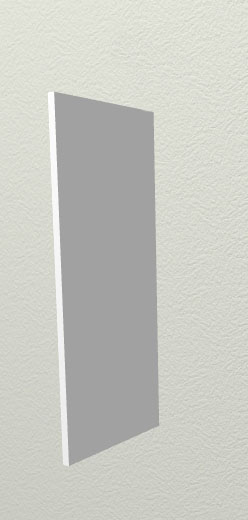 Панель торцевая П Капля (для шкафа верхнего) Белый в Чулыме - chulym.mebel54.com | фото