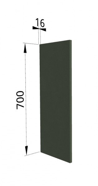 Панель торцевая П Квадро (для шкафа верхнего) Оливково-зеленый в Чулыме - chulym.mebel54.com | фото