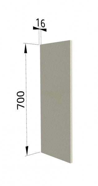 Панель торцевая П Квадро (для шкафа верхнего) Ваниль кожа в Чулыме - chulym.mebel54.com | фото