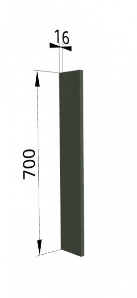 Панель торцевая ПТ 400 Квадро (для шкафа торцевого верхнего) Оливково-зеленый в Чулыме - chulym.mebel54.com | фото