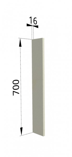 Панель торцевая ПТ 400 Квадро (для шкафа торцевого верхнего) Ваниль кожа в Чулыме - chulym.mebel54.com | фото