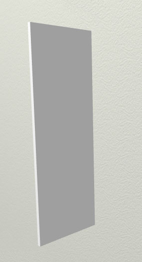 Панель торцевая ВП Капля (для шкафа верхнего высокого) Белый в Чулыме - chulym.mebel54.com | фото