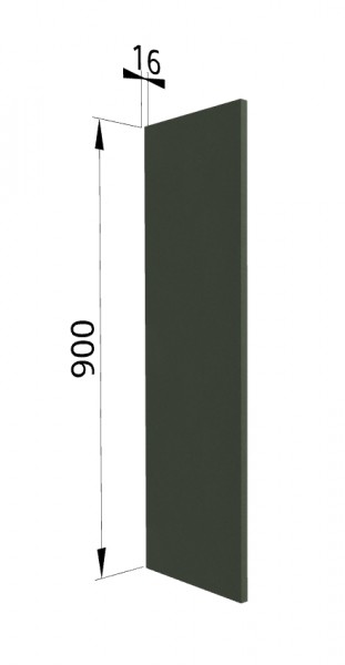 Панель торцевая ВП Квадро (для шкафа верхнего высокого) Оливково-зеленый в Чулыме - chulym.mebel54.com | фото
