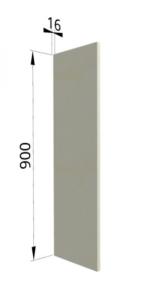 Панель торцевая ВП Квадро (для шкафа верхнего высокого) Ваниль кожа в Чулыме - chulym.mebel54.com | фото