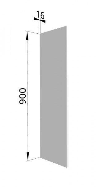 Панель торцевая ВП Ройс (для шкафа верхнего высокого) Белый софт в Чулыме - chulym.mebel54.com | фото