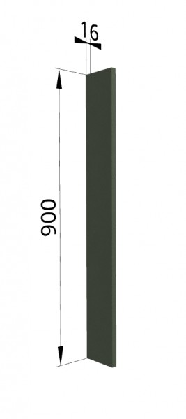 Панель торцевая ВПТ 400 Квадро (для шкафа торцевого верхнего) Оливково-зеленый в Чулыме - chulym.mebel54.com | фото