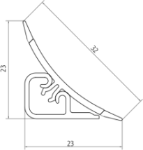 Плинтус LB-23, L=3000мм, черная сосна в Чулыме - chulym.mebel54.com | фото