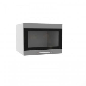 Ройс ГВПГСФ 600 Шкаф верхний горизонтальный (Черника софт/корпус Серый) в Чулыме - chulym.mebel54.com | фото