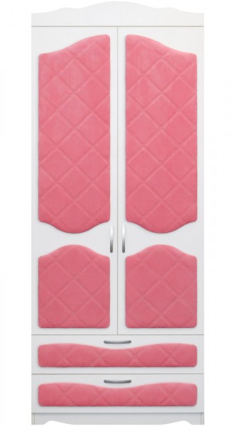Шкаф 2-х створчатый с ящиками серии Иллюзия 89 Розовый в Чулыме - chulym.mebel54.com | фото