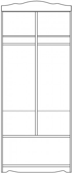 Шкаф 2-х створчатый серии Иллюзия 33 Сиреневый в Чулыме - chulym.mebel54.com | фото