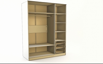 Шкаф 3-х створчатый с ящиками Бэлла (Выбеленное дерево/Белый) в Чулыме - chulym.mebel54.com | фото
