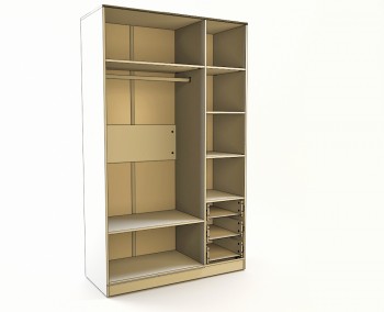 Шкаф 3-х створчатый с ящиками Лофт (Белый/корпус Дуб Сонома) в Чулыме - chulym.mebel54.com | фото