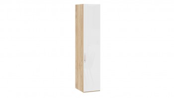 Шкаф для белья с 1 глухой дверью «Эмбер» Яблоня Беллуно/Белый глянец в Чулыме - chulym.mebel54.com | фото