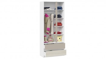Шкаф для одежды комбинированный «Сканди» Дуб Гарден/Белый/Глиняный серый в Чулыме - chulym.mebel54.com | фото