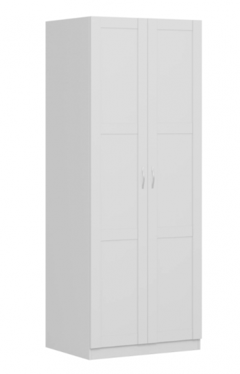 Шкаф двухдверный Пегас сборный белый в Чулыме - chulym.mebel54.com | фото