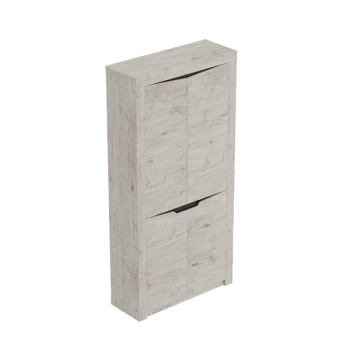 Шкаф двухдверный Соренто с комплектом полок (3 шт) Дуб бонифаций/Кофе структурный матовый в Чулыме - chulym.mebel54.com | фото