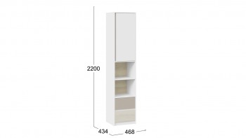 Шкаф комбинированный «Сканди» Дуб Гарден/Белый/Глиняный серый в Чулыме - chulym.mebel54.com | фото