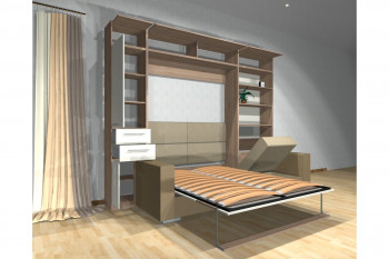 Шкаф-кровать с диваном Каролина в Чулыме - chulym.mebel54.com | фото