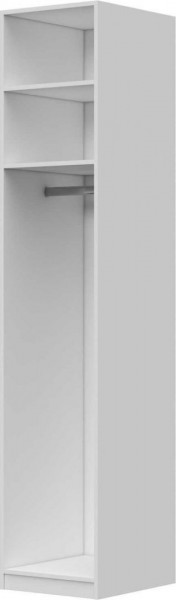 Шкаф ШР-1 без зеркала Вива (Белый/Белый глянец/Платина) в Чулыме - chulym.mebel54.com | фото