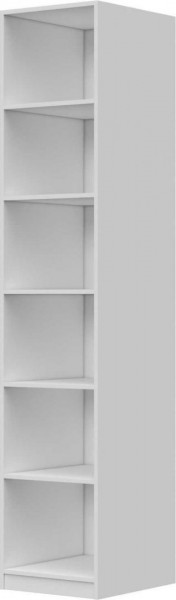 Шкаф ШР-1 зеркало, правый, Вива (Белый/Белый глянец/Платина) в Чулыме - chulym.mebel54.com | фото