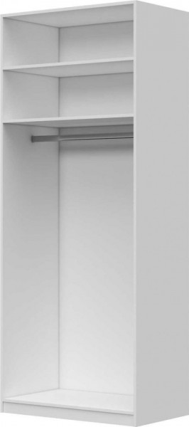 Шкаф ШР-2 без зеркал, Вива (Белый/Белый глянец/Платина) в Чулыме - chulym.mebel54.com | фото