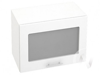 Шкаф со стеклом Валерия-М ШВГС-609 (Белый глянец/Белый/верхний/горизонтальный/высокий) в Чулыме - chulym.mebel54.com | фото