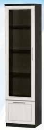 Шкаф средний с ящиком и стеклодверью ДЛЯ ГОСТИНОЙ ШСЯС-450 Венге/Дуб выбеленный в Чулыме - chulym.mebel54.com | фото