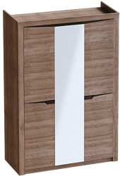 Шкаф трехдверный Соренто Дуб стирлинг/Кофе структурный матовый в Чулыме - chulym.mebel54.com | фото