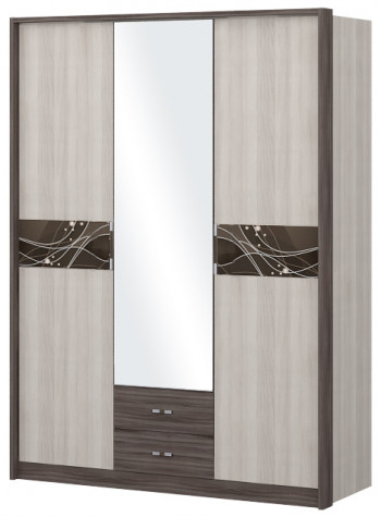 Шкаф трехстворчаты с зеркалом Шк68.1 Николь в Чулыме - chulym.mebel54.com | фото