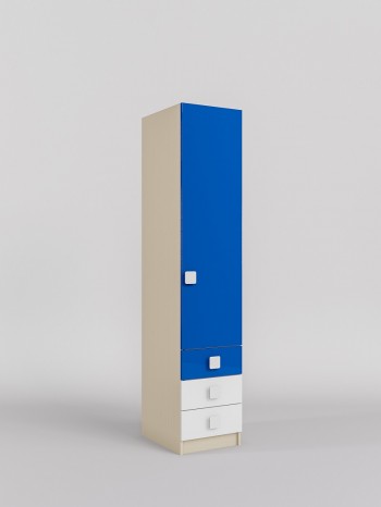 Шкаф угловой (секция с ящиками) Скай люкс (Синий/Белый/корпус Клен) в Чулыме - chulym.mebel54.com | фото